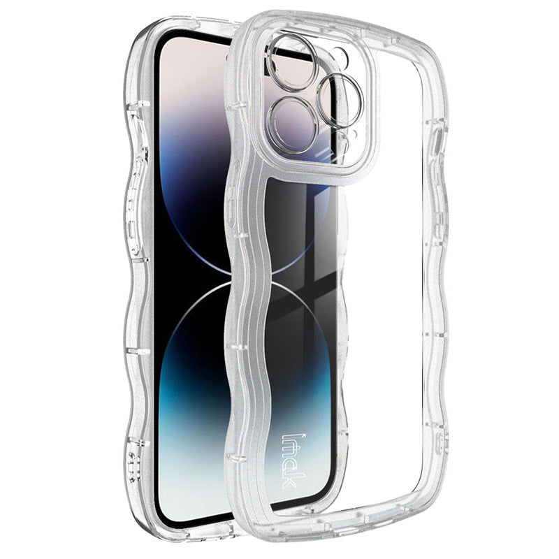 IMAK UX-8 Series Soft TPU Phone Case for iPhone 14 Pro Max Wavy Shape Shockproof Case Transparent Anti-Fall Protective Cover IMAK UX-8 Series Soft TPU Phone Case for iPhone 14 Pro Max Wavy Shape Shockproof Case Transparent Anti-Fall Protective Cover